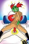 Sexually aroused heroes of mucha lucha fighting for gentile