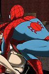 Excited spidey pounding gwens tacky slit
