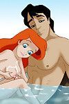 Ariel joga com príncipes áspero galo