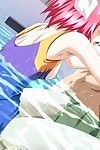 Cruel Hentai visualizar com Cor-de-rosa cabelos hotty amarrado e Bateu