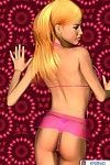 toon menina no Cor-de-rosa lingerie posições