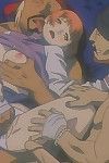kinky Anime Con due maschi Riempimento modello Con sperma