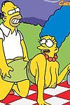 marge surprises Homer au travail Avec Un La nourriture basket, invitation lui pour Un coquine picn
