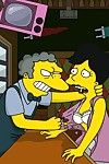 Simpsons - Moe copulates blonde woman at the cane