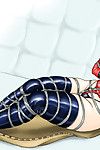 Gagged anime slut with pinned nipples is going to squirt from agonorgasmos