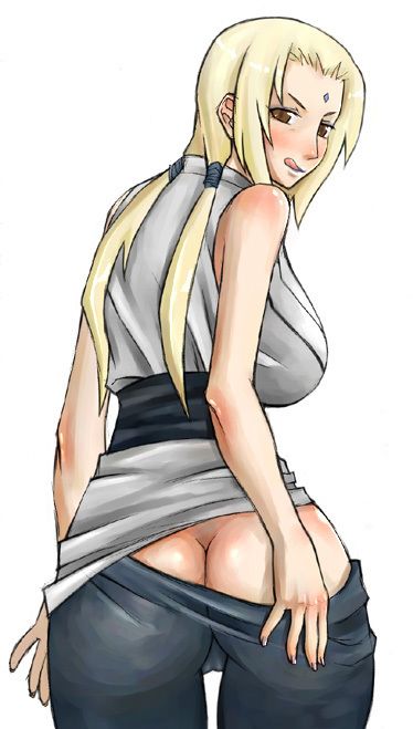 Tsunade in jeans showing his hentai fissure