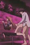 geile Paar doet enthousiast houdingen in De Vuil Anime