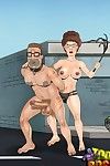 Unlucky cartoon dom accepts trampled by slavegirl