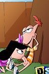 Phineas and ferb working candaces soaked holes out