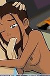 sessualmente incuriosito donna su donna hotties da un Notato Cartone animato in Azione