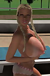 Sexy 3d fairy-haired with large love melons sunbathing topless by the pool - part 1254