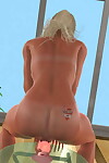 Bigtitted 3d Blondynka dziewczyna cieszy interractial z duża эбадона weenie część 1200