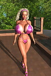 Big boobed appealing 3d fairy posing at the beachhouse - part 1144