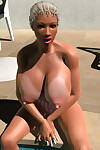 Appealing 3d blond with massive melons caught topless near the pool - part 1133