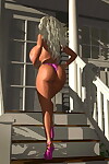 Big bazookas wild 3d golden-haired playfully stripping off her bikini - part 1055