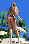 pornstar sexy 3d Bigtitted Bikini lievelingen zonnen buiten Onderdeel 1009