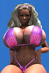 nudo sexy 3d Spiaggia Biondo Con grande Tette parte 980