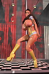 Stacked 3d stripper shaking her massive apples by the pole - part 978