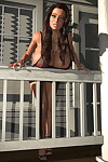 Big breasted 3d dark hair queen exposing her hush-hush parts outdoors - part 961