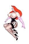红发女郎 精力充沛 女孩 杰西卡 兔 和 她的 巨大的 乳房
