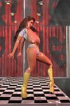 breasty 3d strip-teaseuse baring Son goodies La danse :Par: l