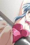Blue haired doll copulates penis stimulator and dick in vindictive hentai pics