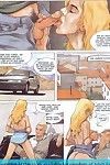 Damp aged comics with hawt babe blowing schlong