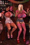 divertente breasty 3d babes mostrando Grande Tette in il bacchetta