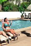 Pornstar sexy 3d bigtitted bikini queens sunbathing outdoors