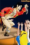 Gaston stripteases to the dolls of disnney