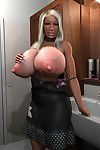 सेक्सी 3d कार्टून परी के साथ oversized स्तन