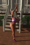 Big Liebe Blasen sexy 3d Blonde spielerisch Strippen aus Ihr Bikini