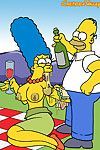 marge verrassingen Homer in plaats in met een Voedsel basket, Uitnodigend hem naar een naughty wandelen
