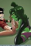 Crazy drawings of hot animated film harlots sucking dicks and wanking