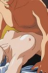Stallions pecker stretches taut love-cage in wild anime