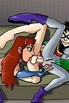 Amateur titans raven and starfire benefits from ass-fucked