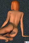 Desnudo pelirroja Dibujo cutie posando Parte 296