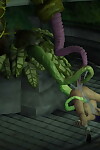 3d busty chicito attains rough fucked by a plant with colossal tentacles - part 278