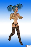 3d caricature with blue hair - part 1485
