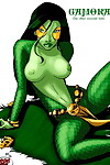 卡美拉 绿色的 超级英雄 性爱 一部分 1451