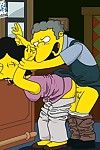 Simpsons - Moe fucks blonde woman elbow the bar