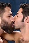 Sticks jutting skywards, Adam Ramzi and Dario Beck make a shaggy connection as they kiss. Adam, lean and full-bearded, strokes he's with one hand and Dario with the other. Dario, though, would choose have his face hole on Adam's cock. While Dario sucks, A