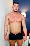 This is one of those boys that significantly scratches a immeasurable down itch for me.  At 5\'10\', 200 pounds, Brad is thick with muscle, all over his enjoyable body.  He\'s a brand inexperienced beginner and is clearly nervous for his number 1 time gettin