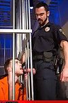 Go over offender Brandon Moore knows the routine. Officer Dolan Wolf comes by each morning and sticks his hard dick during the bars for his daily strike job. Despite his protests, Dolan makes the young prisoner gag on his hulking dick but he's not satisfi