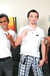 Daaaaaamn, do we've 3 princesses for your prepared eyes to check out for this sexy jerk off session. These clammy boys lastly accept to have a real 3 way Circle Jerk with each hand on a different cock at different times. Trent is agone to explore the extr