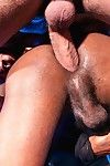With intense Spencer Reed positions behind him smoking his tight ass, Colin Ebon is in pig's heaven as this boy works his other opening on Troy Haydon's largest cock. The muscular 3some rock ago and forth in continuous motion with Spencer eagerly leaning 