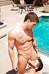 They\'re just chillin\' by the pool, talking about working out.  U know, guy shit.  That\'s when Tyler Torro got without his chair to demonstrate a only some lifting techniques to Dominic Reed.  From that point, Dominic\'s cock became noticeably extra quantit