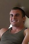 The scene initiates with 19-year old Cade already furiously jerking his dick, with Mike asking Cade how that guy thought his first scene went. (This is Cade\'s split second solo for us -- that guy shot an earlier one that  posted internal the site.)Cade sa