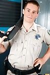 Jordan Evans has his gun cocked and loaded, and he\'s keen to shoot it off! Hailing from the Pacific Northwest, this versatile performer makes his introduction in a fired up segment, as this boy disrobes not featured his dress uniform and lets loose in the