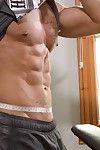 I invited infant bodybuilder Zack to inaugurate my unproven address gym. Zack is 3 weeks away from his bodybuilding competition so I thought it would be useful to trail his progress. You\'ll acquiesce watching Zack strip off that this dude will be a strapp